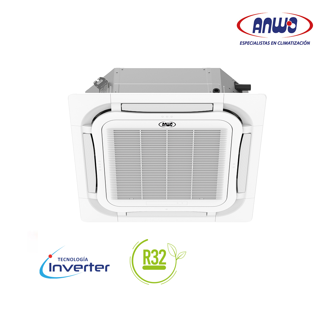 AIRE ACONDICIONADO SPLIT CASSETTE 8 VIAS 12.000 BTUH INVERTER R32