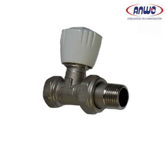 VALVULA RADIADOR RECTA DOBLE REG. 1/2 PEX 20 EUROKONO