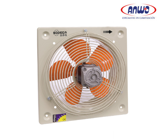 HELICOIDAL MURAL HELICE 35CM EN CHAPA DE ALUMINIO CON REJILLA PROTECCION MOTOR 2...