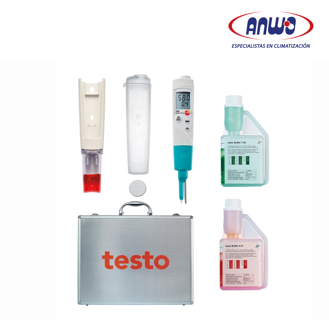 PHMETRO PARA SEMI SOLIDOS (INCLUYE BUFFER 4 Y 7) TESTO 206