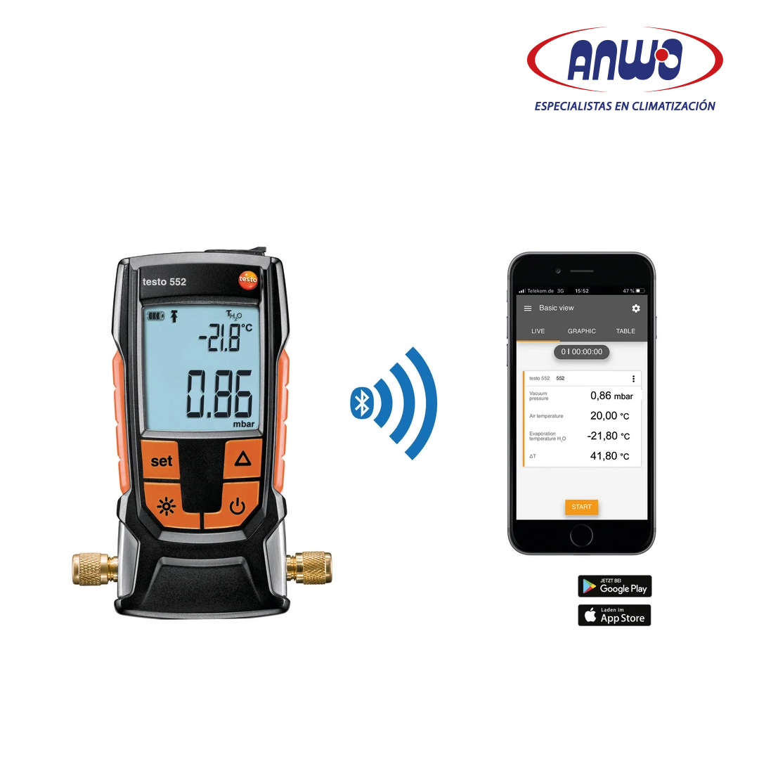 VACUOMETRO DIGITAL BLUETOOTH TESTO 552