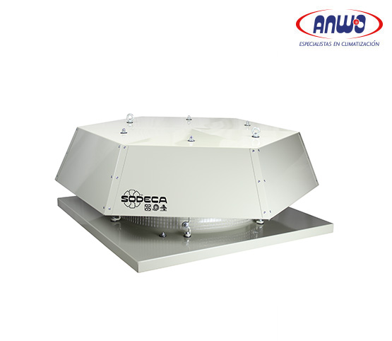 VENTILADOR HELICOIDAL DE TEJADO HELICE PLASTICA BASE PLANA MOTOR 380V 900RPM QMA...