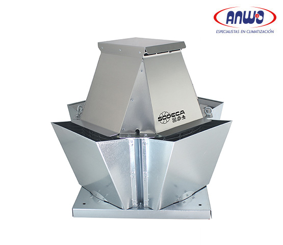 EXTRACTOR CENTRIFUGO TEJADO SALIDA VERTICAL ALABE A REACCION IP55 1380 RPM 220V ...