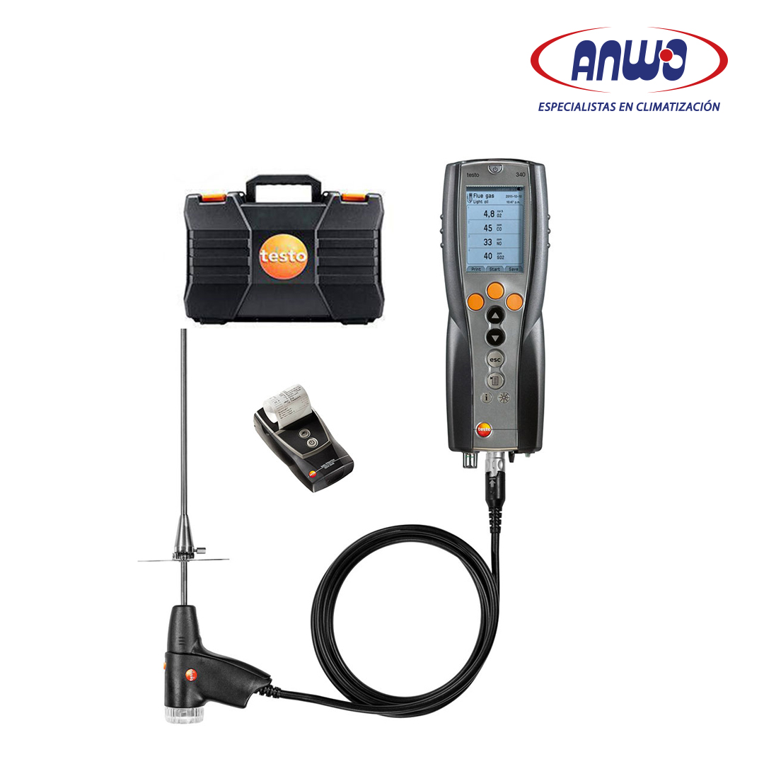 ANALIZADOR DE COMBUSTION TESTO 340 (O2/CO H2-COMPENSADO) KIT