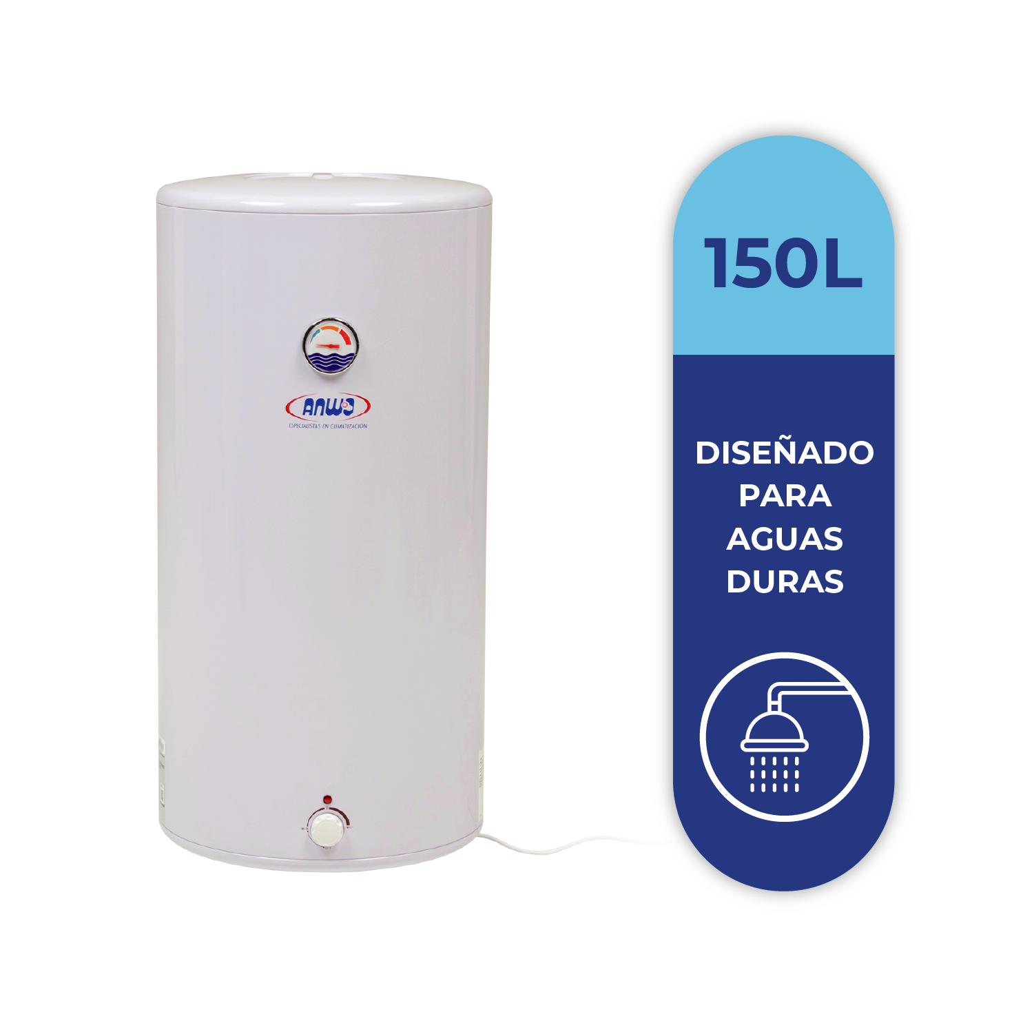 TERMO ELÉCTRICO MURAL 150 LTS. ANWO VAN150LTS 1.7 KW/220V