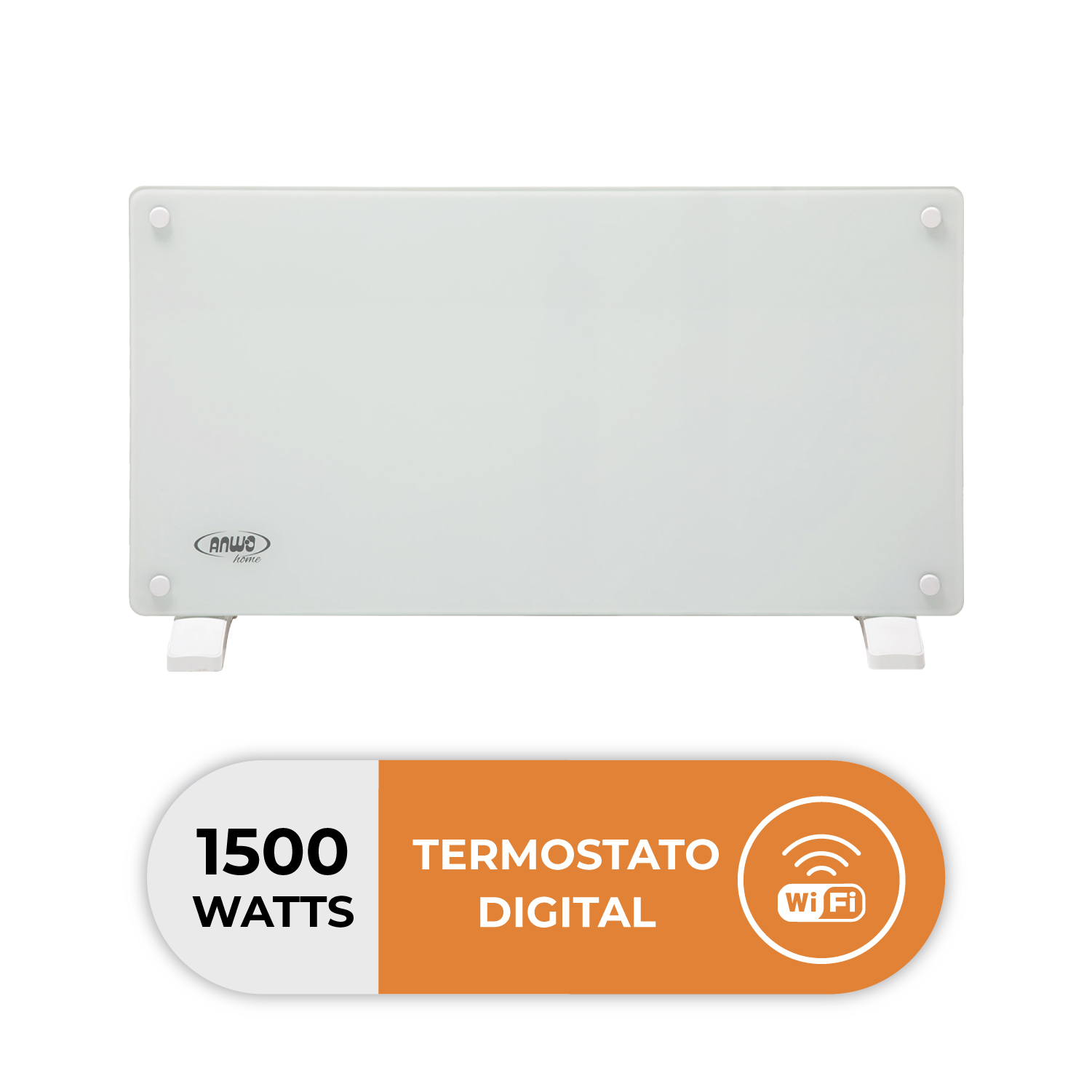 PANEL ELÉCTRICO VIDRIO ANWO NDFL.1500V 1500W C/WIFI