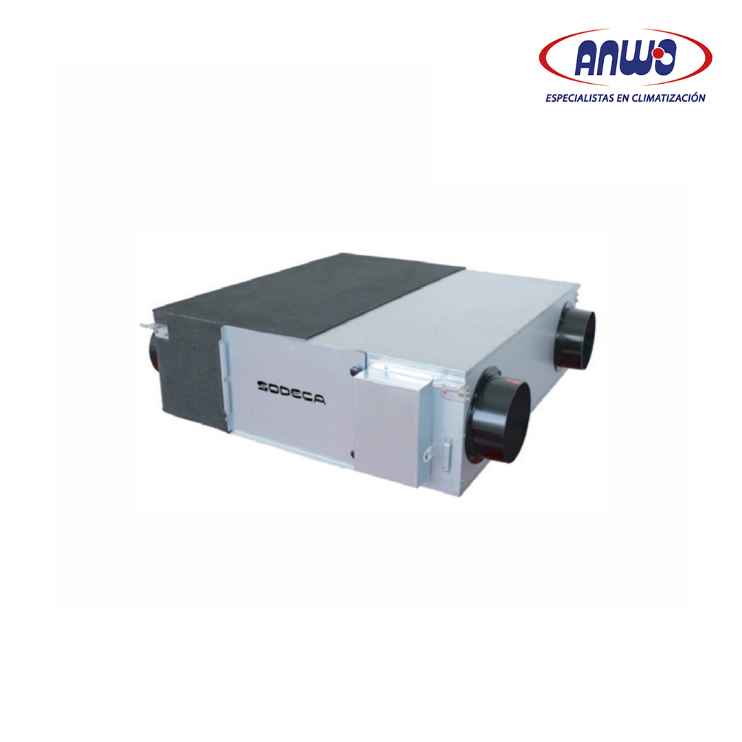 RECUPERADOR DE CALOR REB-40 BAJO PERFIL CON MOTOR EC 220V HASTA 86% DE EF. Q MAX...