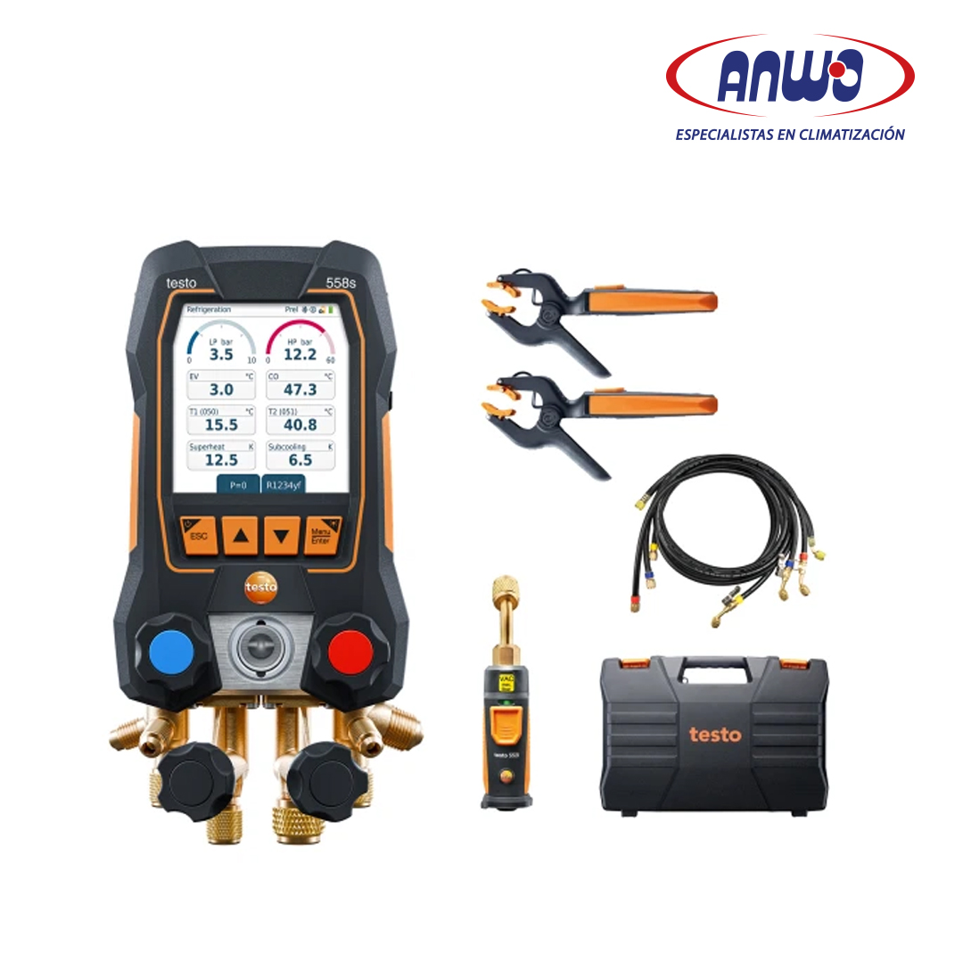 TESTO 558s - MANIFOLD SMART/TACTIL CON SENSORES INALAMBRICOS DE TEMPERATURA ,VAC...